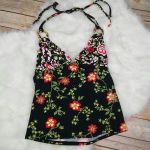 🔥3/30 Seven7 floral Tankini Swimsuit Top Size XS New